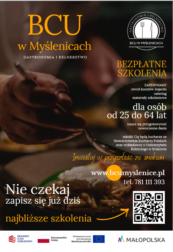 Plakat promocyjny BCU Myślenice